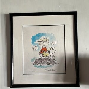 Framed Cartoon Art Print with Black Frame
